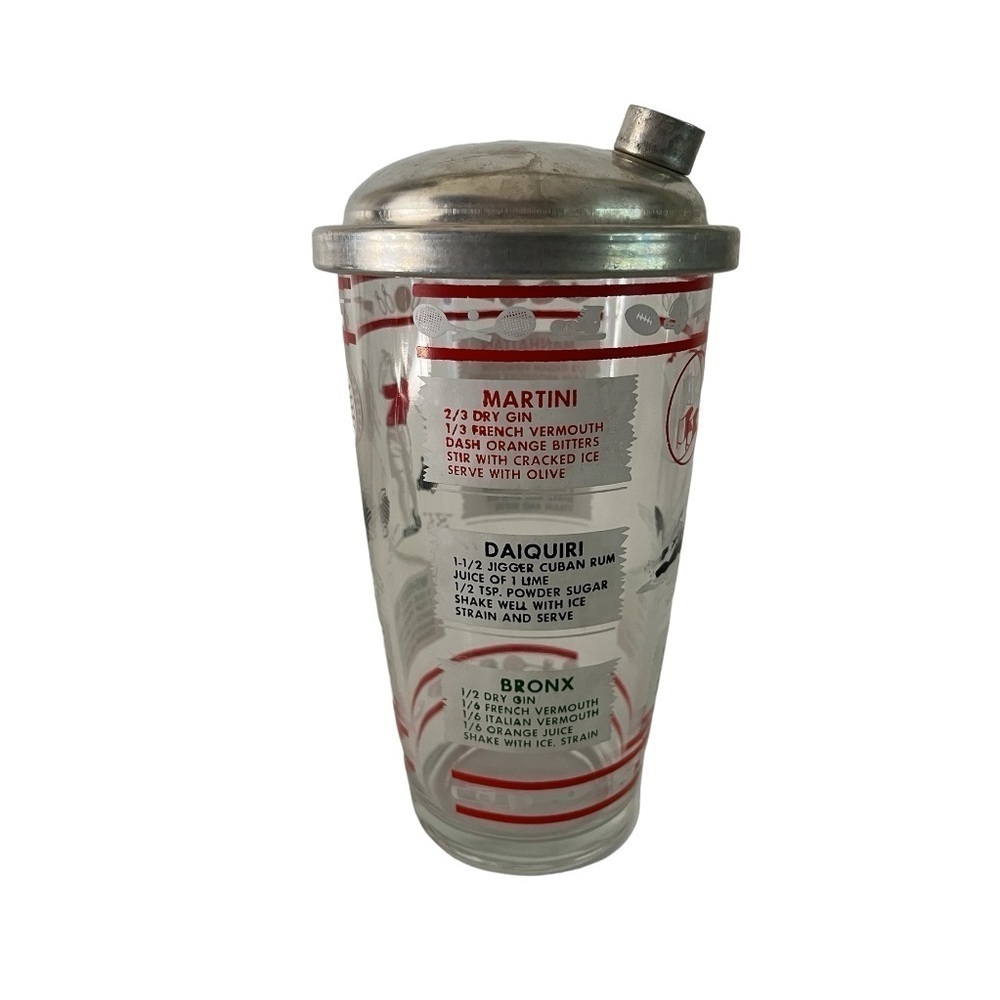 Classic Mi-century Cocktail Mix Shaker with Lid